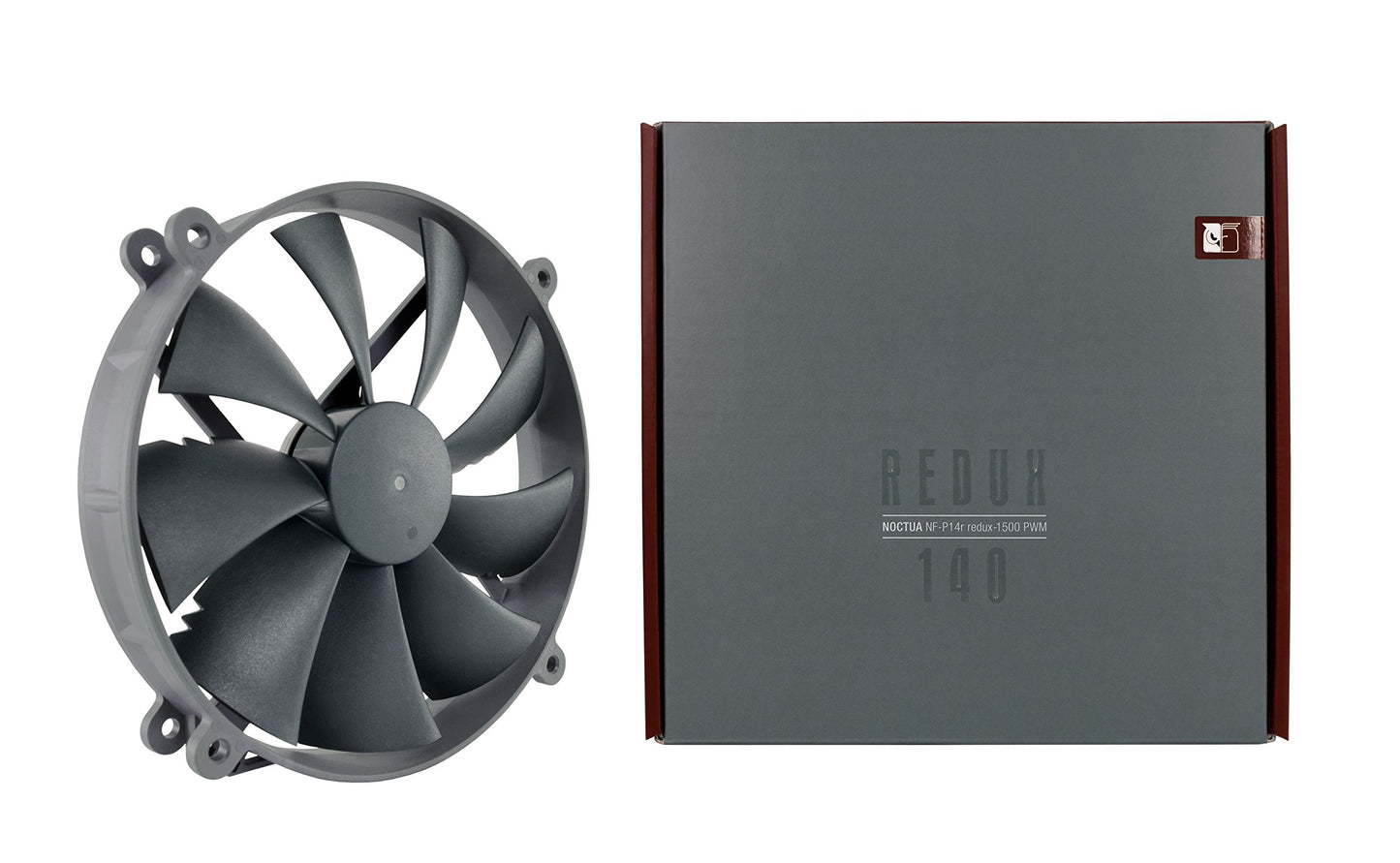 Noctua NF-P14r redux-1500 PWM, 4-Pin, High Performance Cooling Fan with 1500RPM (140mm, round, Grey)