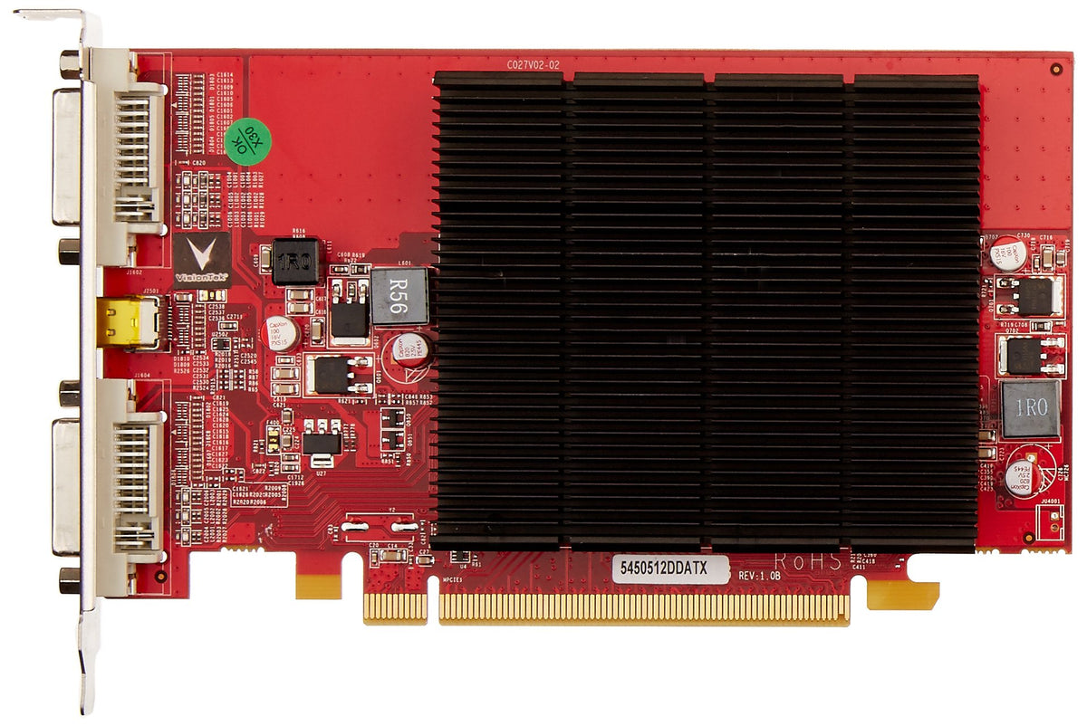 VisionTek Radeon 5450 SFF 512MB DDR3 3M (2X DVI-I, miniDP) Graphics Card - 900530