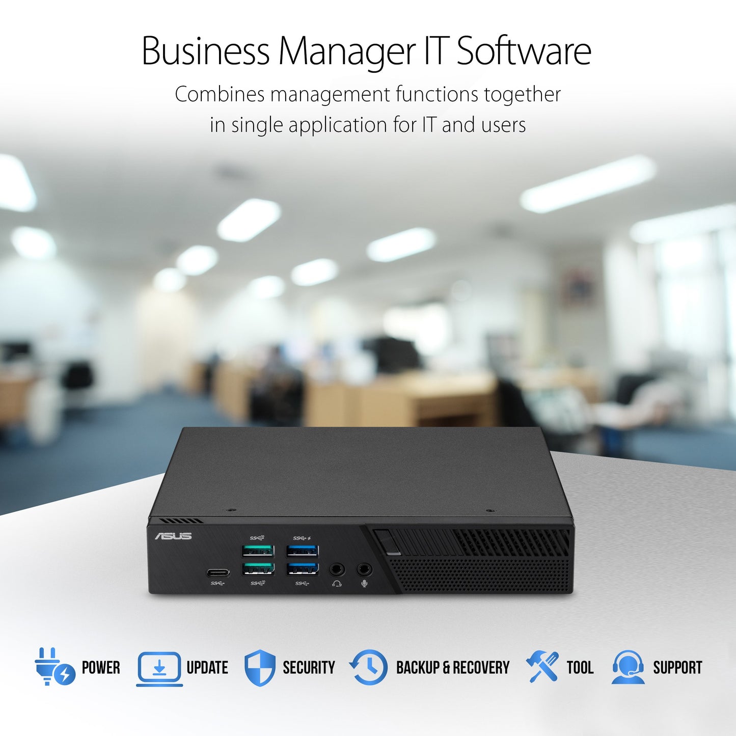 ASUS PB60-B3041ZC Mini PC with Intel Core i3-8100T and Integrated 4K UHD Graphics