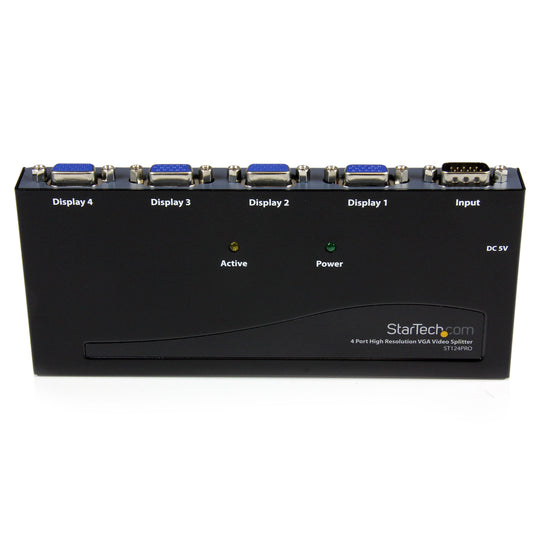 StarTech.com 4-Port VGA Video Splitter - 300 MHz- VGA Splitter - 4 port - 2048x1536 @ 80Hz (ST124PRO)