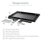 StarTech.com 1U Adjustable Vented Server Rack Mount Shelf - 175lbs - 19.5 to 38in Deep Universal Tray for 19" AV/Network Equipment Rack (ADJSHELF)
