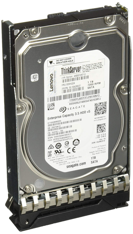 Lenovo 4XB0F28712 Server 3.5" 1TB 7.2K ES SATA HDD 64 MB Cache 3.5" Internal Bare or OEM Drives