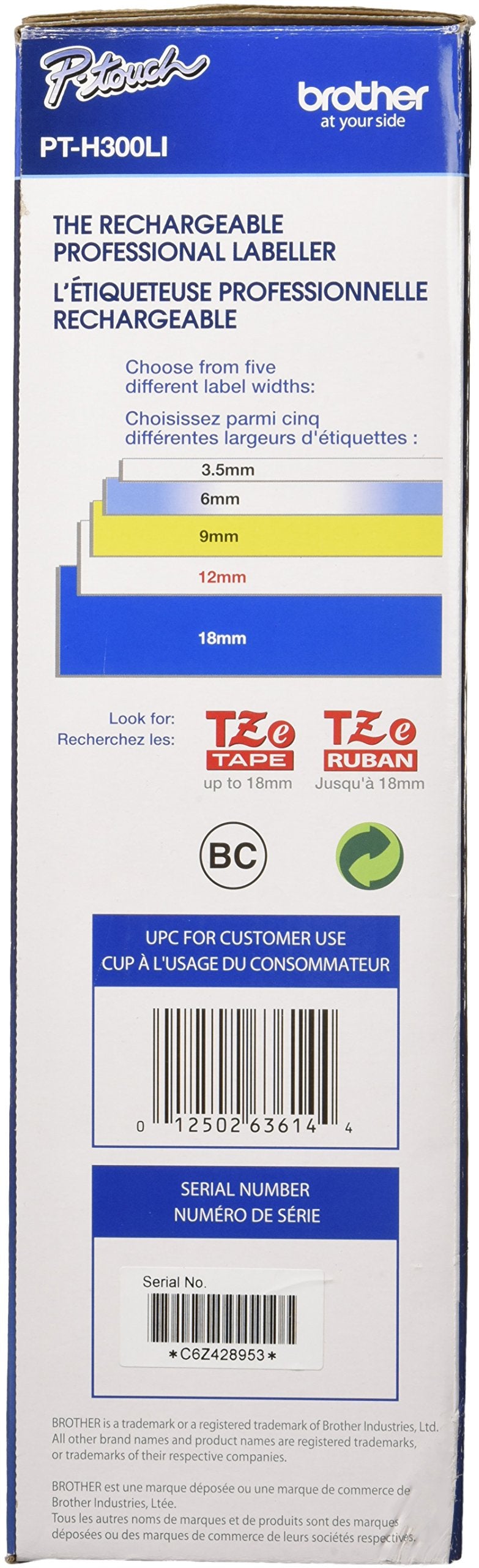 Brother Pth300Li RechargeableTake-It-Anywhere Labeler
