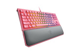 Open box Razer BlackWidow TE Chroma v2 Mechanical Gaming Keyboard: Green Key Switches - Tactile & Clicky - Chroma RGB Lighting - Magnetic Wrist Rest - Programmable Macro Functionality - Quartz Pink