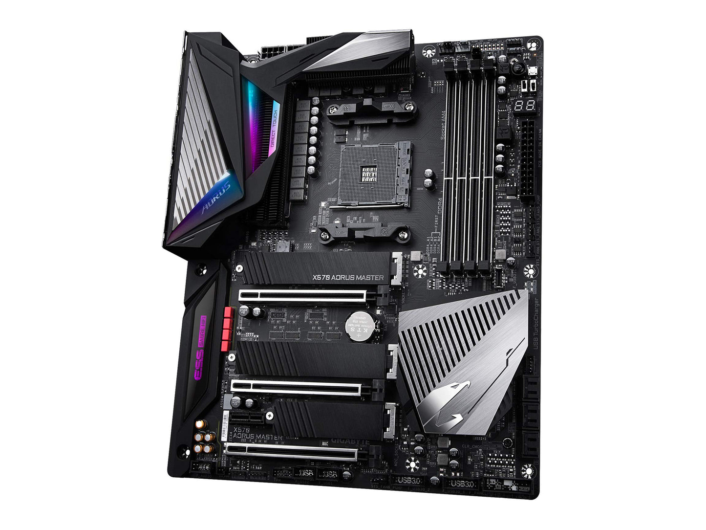 GIGABYTE X570 AORUS Master (AMD Ryzen 3000/X570/ATX/PCIe4.0/DDR4/USB3.1/ESS 9118 Sabre HiFi DAC/Fins-Array Heatsink/RGB Fusion 2.0/3xM.2 Thermal Guard/Gaming Motherboard)