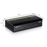 TRENDnet 8-Port Unmanaged 10/100 Mbps GREENnet Ethernet Desktop Plastic Housing Switch,TE100-S8