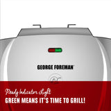 Open Box George Foreman 9-Serving Classic Plate Grill, Silver, GR2144P