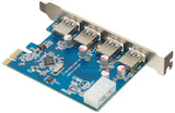 VisionTek 4 Port USB 3.0 PCIe Internal Card - 900544