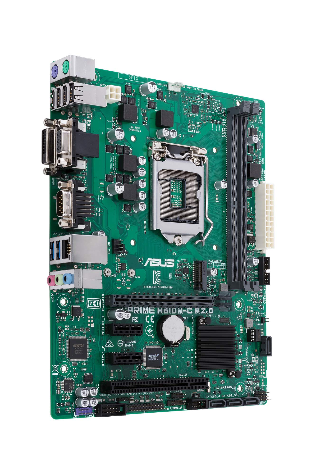 ASUS LGA1151 (300 Series) DDR4 M.2 VGA mATX Motherboard Motherboards Prime H310M-C R2.0/CSM