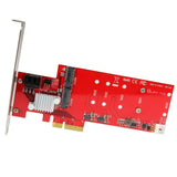 Startech.Com PEXM2SAT3422StarTech.Com 2x M.2 NGFF SSD RAID Controller Card Plus 2x SATA III Ports, PCIe