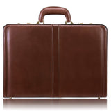 McKlein 80444 USA Reagan Leather 3.5" Attaché Briefcase Brown