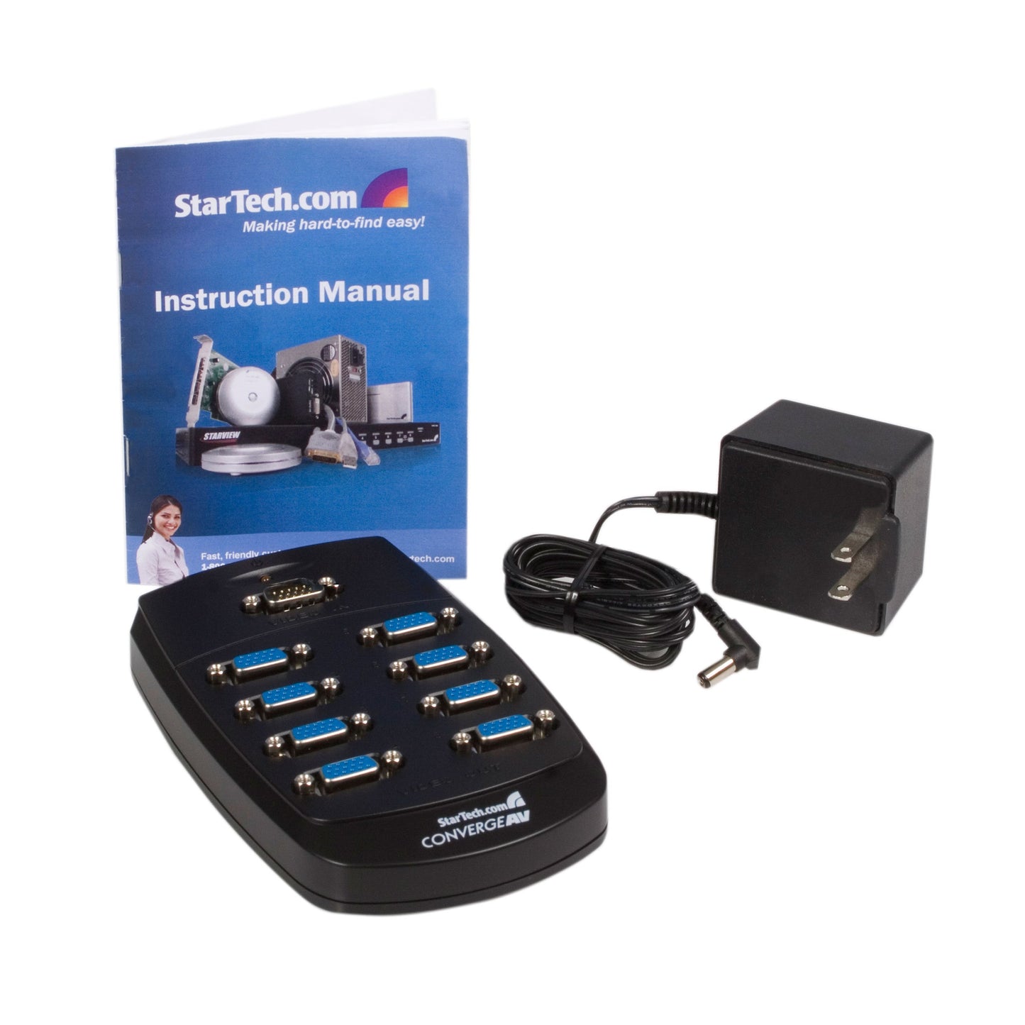 StarTech.com ST128W 8-Port VGA Video Splitter, Wall Mountable