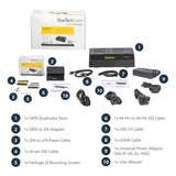 StarTech.com 4 Bay USB 3.0/ eSATA Hard Drive Duplicator Dock for 2.5" & 3.5" SATA/ IDE SSD HDD - Standalone 1:3 Copier Docking Station (SATDOCK4U3RE)