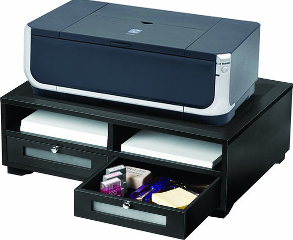Victor 1130-5 Midnight Black Collection Printer Stand, Painted Wood in Matte Black Finish