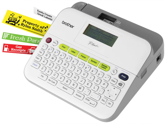 Brother P-touch Label Maker, Versatile Easy-to-Use Labeler, PTD400AD,  AC Adapter, QWERTY Keyboard, Multiple Line Labeling, White