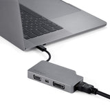 StarTech.com USB C Multiport Video Adapter - Space Gray - USB C to VGA/DVI/HDMI/mDP - 4K USB C Adapter - USB C to HDMI Adapter (CDPVDHDMDP2G)