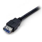 StarTech.com 2m Black SuperSpeed USB 3.0 Extension Cable A to A - Male to Female USB 3.0 Extender Cable - USB 3.0 Extension Cord - 2 meter (USB3SEXT2MBK)