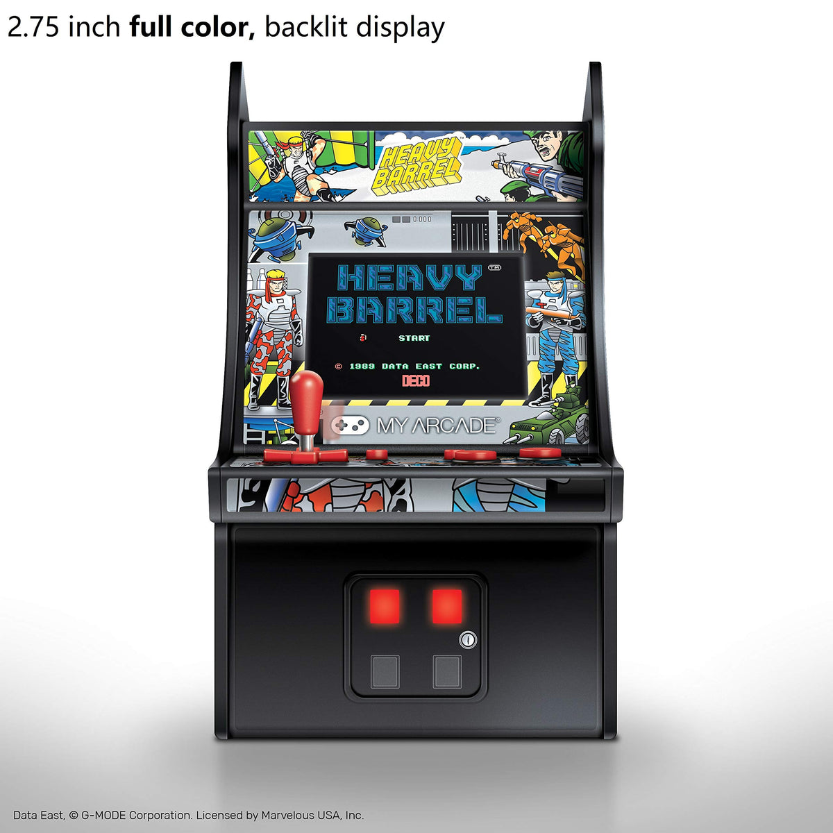 My Arcade Heavy Barrel Micro Player - 6.75 Inch Mini Retro Arcade Machine Cabinet - Licensed Collectible