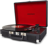 Crosley CR8005A-BK Cruiser Portable 3-Speed Turntable, Black