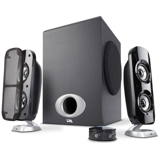 Cyber Acoustics High Power 2.1 Subwoofer Speaker System with 80W of Power - Perfect for Gaming, Movies, Music, and Multimedia Sound Solutions (CA-3810)