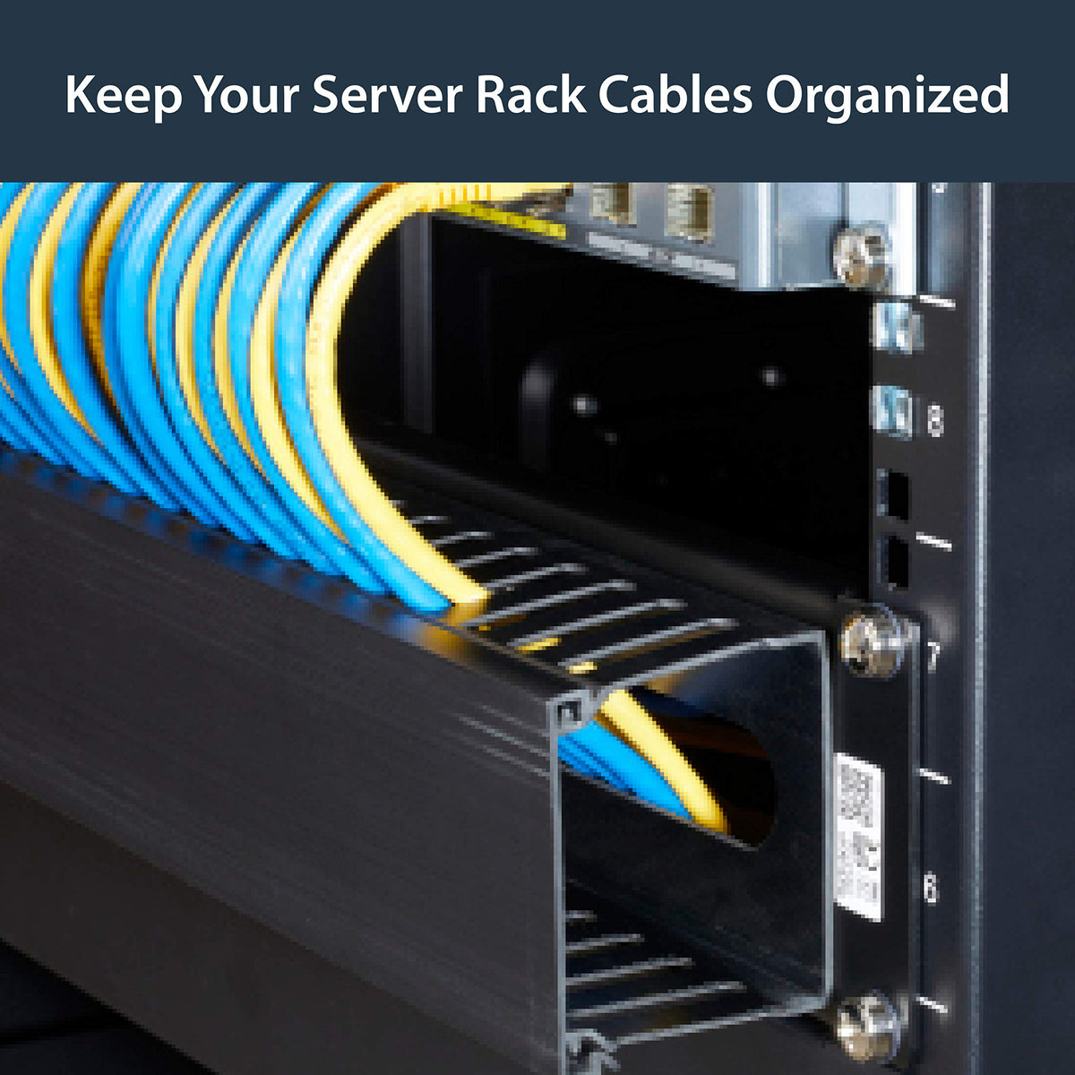 StarTech.com Horizontal 2U Server Rack Cable Management Finger Duct w/Cover - 19" Network Rack Wire Duct Raceway Panel - Slotted Wire Duct (CMDUCT2U)