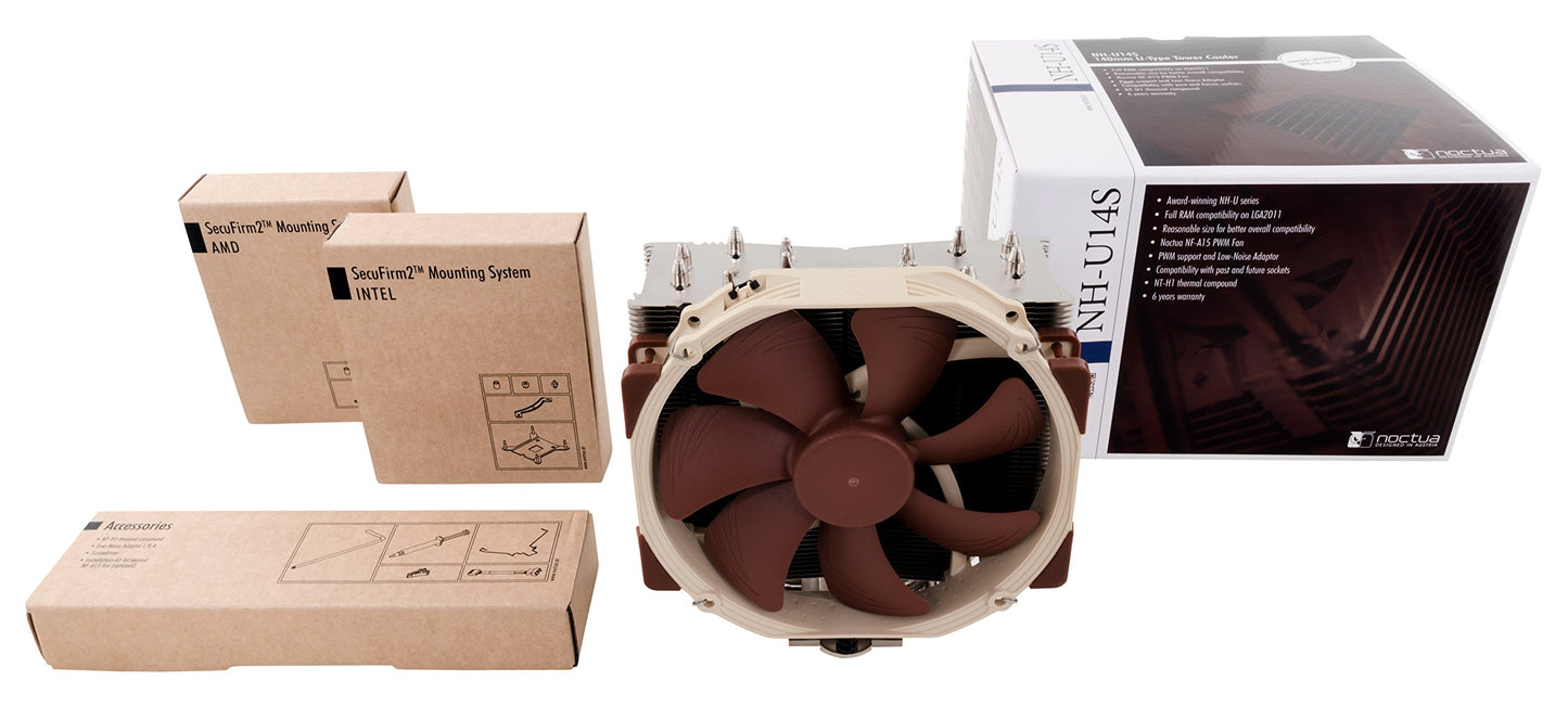 Noctua NH-U14S - Premium CPU Cooler with NF-A15 140mm Fan (Brown)