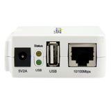 StarTech.com 1-Port Wireless N USB 2.0 Network Print Server - 10/100 Mbps Ethernet USB Printer Server Adapter - Windows 10 - 802.11 b/g/n (PM1115UW)