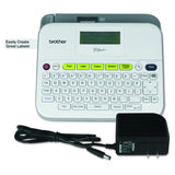 Brother P-touch Label Maker, Versatile Easy-to-Use Labeler, PTD400AD,  AC Adapter, QWERTY Keyboard, Multiple Line Labeling, White