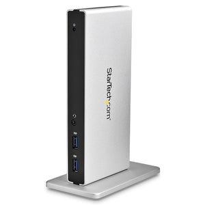 StarTech.com Dual Monitor USB 3.0 Docking Station w/ DVI to VGA & HDMI Adapters, 5x USB 3.0 & Audio - Vertical DVI Dock for Mac & Windows (USB3SDOCKDD)