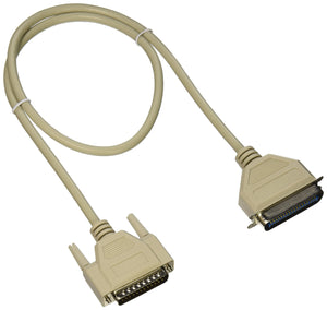 C2G 02797 DB25 Male to Centronics 36 Male Parallel Printer Cable, Beige (3 Feet, 0.91 Meters)