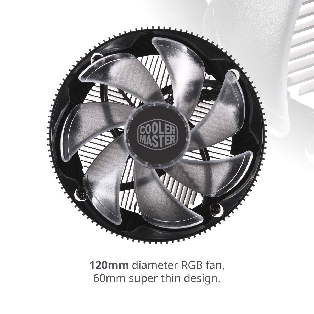 Cooler Master RR-I71C-20PC-R1 i71C RGB Intel only CPU Air Cooler Anodized Black Aluminum fins 120mm RGB Master Fan