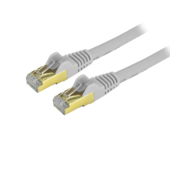 StarTech.com Cat6a Shielded Patch Cable - 4 ft - Gray - Snagless RJ45 Cable - Ethernet Cord - Cat 6a Cable - 4ft (C6ASPAT4GR)