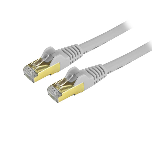 StarTech.com Cat6a Shielded Patch Cable - 5 ft - Gray - Snagless RJ45 Cable - Ethernet Cord - Cat 6a Cable - 5ft (C6ASPAT5GR)
