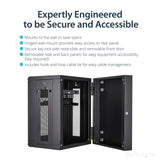StarTech.com 15U Wall Mount Server Rack Cabinet - 4-Post Adjustable Depth (2" to 16") IT Data Equipment Enclosure w/ Cable Management -200lb/90kg (RK1520WALHM)