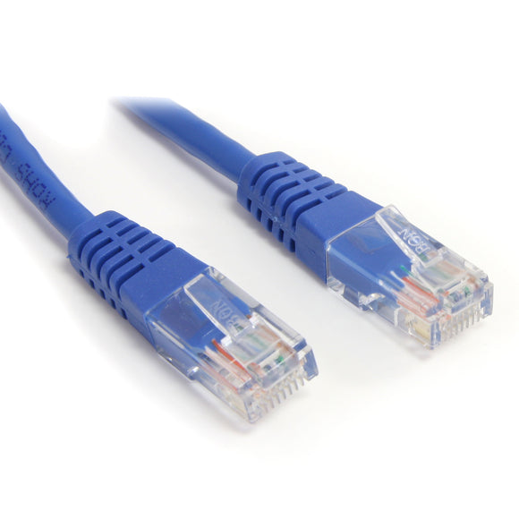 StarTech.com Cat5e Ethernet Cable - 6 ft - Blue - Patch Cable - Molded Cat5e Cable - Short Network Cable - Ethernet Cord - Cat 5e Cable - 6ft (M45PATCH6BL)