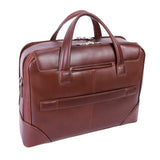 McKlein Top Grain Cowhide Leather, Dual Compartment Laptop Briefcase, Brown (88564)