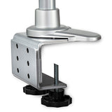 StarTech.com Quad Monitor Mount - Premium - Articulating - for Monitors 13" to 27" - Adjustable VESA 4 Screen Mount - Desk & Grommet Clamp - Silver (ARMDUALPS)