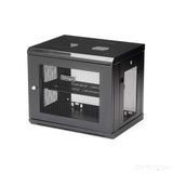 StarTech.com 9U Wall Mount Server Rack Cabinet - 2-Post Adjustable Depth (6" to 15") IT Data Equipment Enclosure with Cable Management - 200lb / 90kg (RK9WALM)