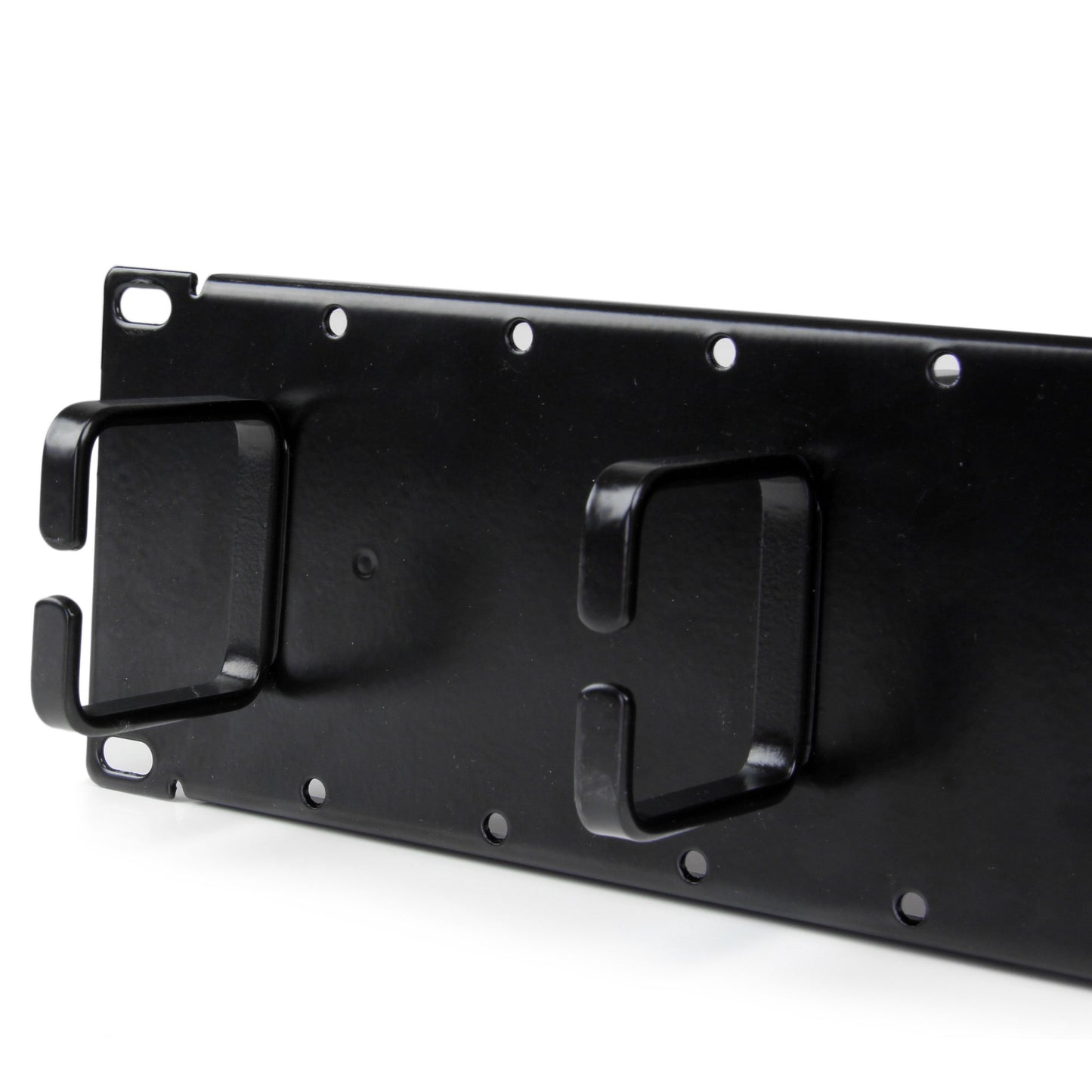 StarTech.com 2U Double-Sided Horizontal Cable Management Panel with Finger Duct & D-Ring Hooks - Rack Cable Organizer/Manager (CMPNL2U)