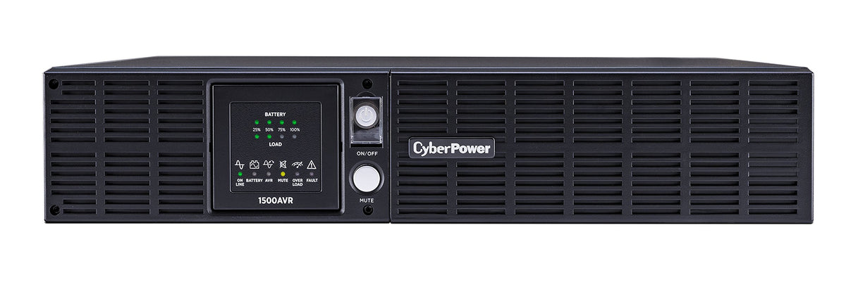 CyberPower CPS1500AVR Smart App LCD UPS System, 1500VA/900W, 8 Outlets, AVR, 2U Rack/Tower
