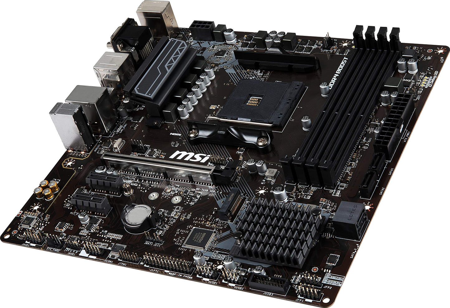 MSI ProSeries AMD Ryzen 1st and 2ND Gen AM4 M.2 USB 3 DDR4 D-Sub DVI HDMI Micro-ATX Motherboard (B450M PRO-VDH Plus)