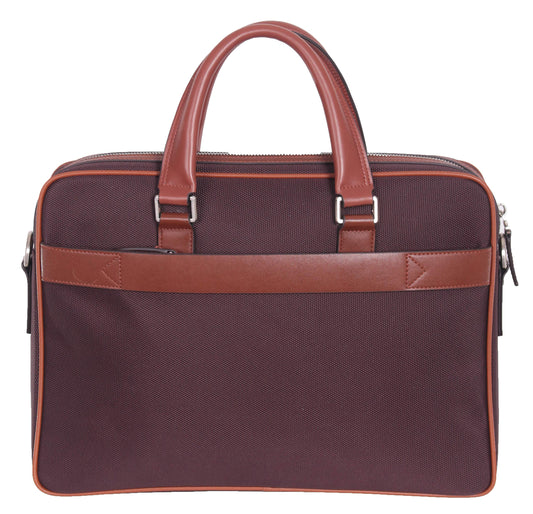 Medium 14 Inch Womens Leather Trim Laptop Pilot Case with Padded Notebook/Ultrabook Compartment (Tunis GFC016)