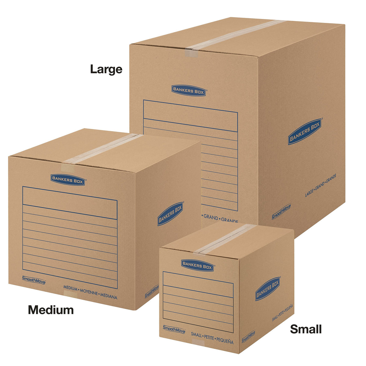 Bankers Box SmoothMove Basic Moving Boxes, Medium, 18 x 18 x 16 Inches, 10 Pack (7713902)
