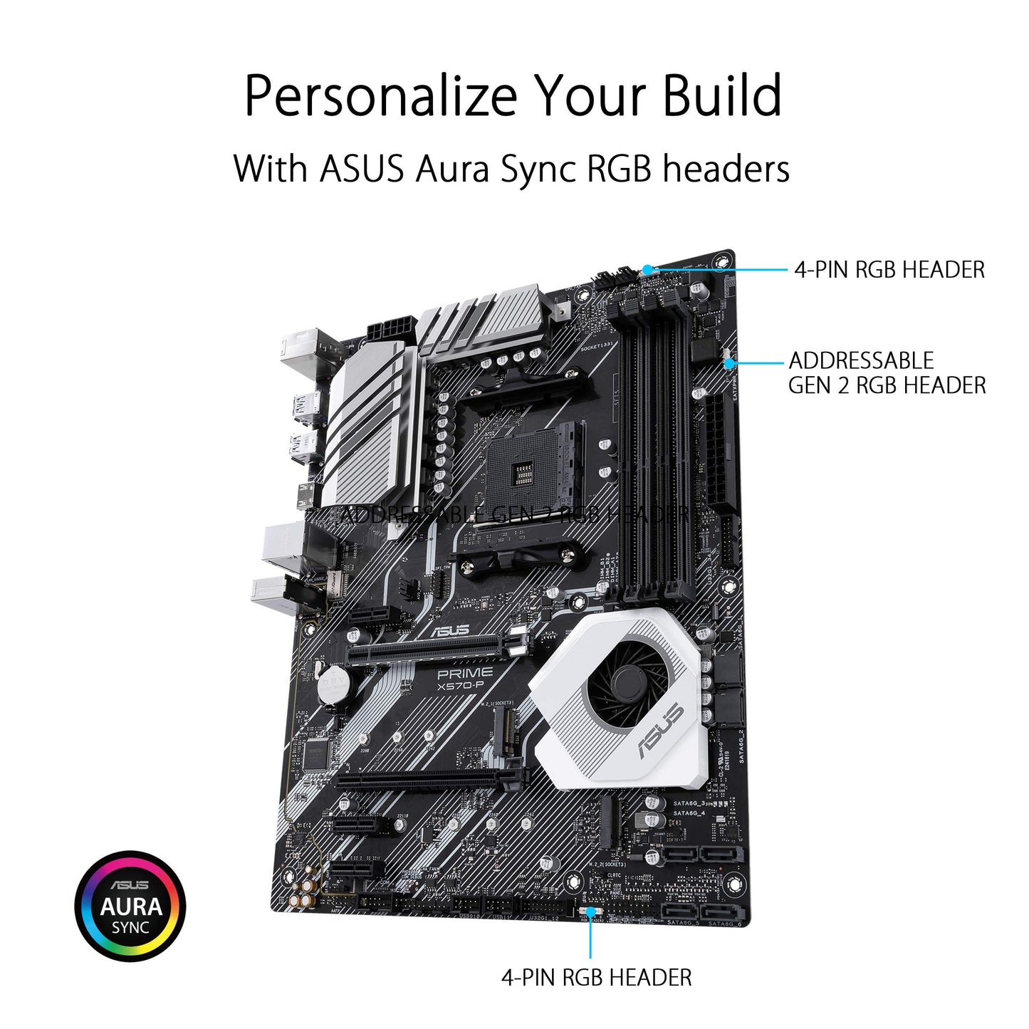 ASUS Prime X570-P Ryzen 3 AM4 with PCIe Gen4, Dual M.2 HDMI, SATA 6GB/s USB 3.2 Gen 2 ATX Motherboard
