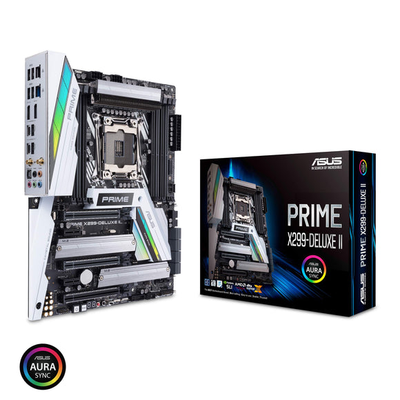 ASUS Prime X299-Deluxe II X299 Motherboard LGA2066 (Intel Core X-Series) ATX DDR4 M.2 U.2 Thunderbolt 3 USB 3.1 with Dual Gigabit LAN and 802.11AC WiFi