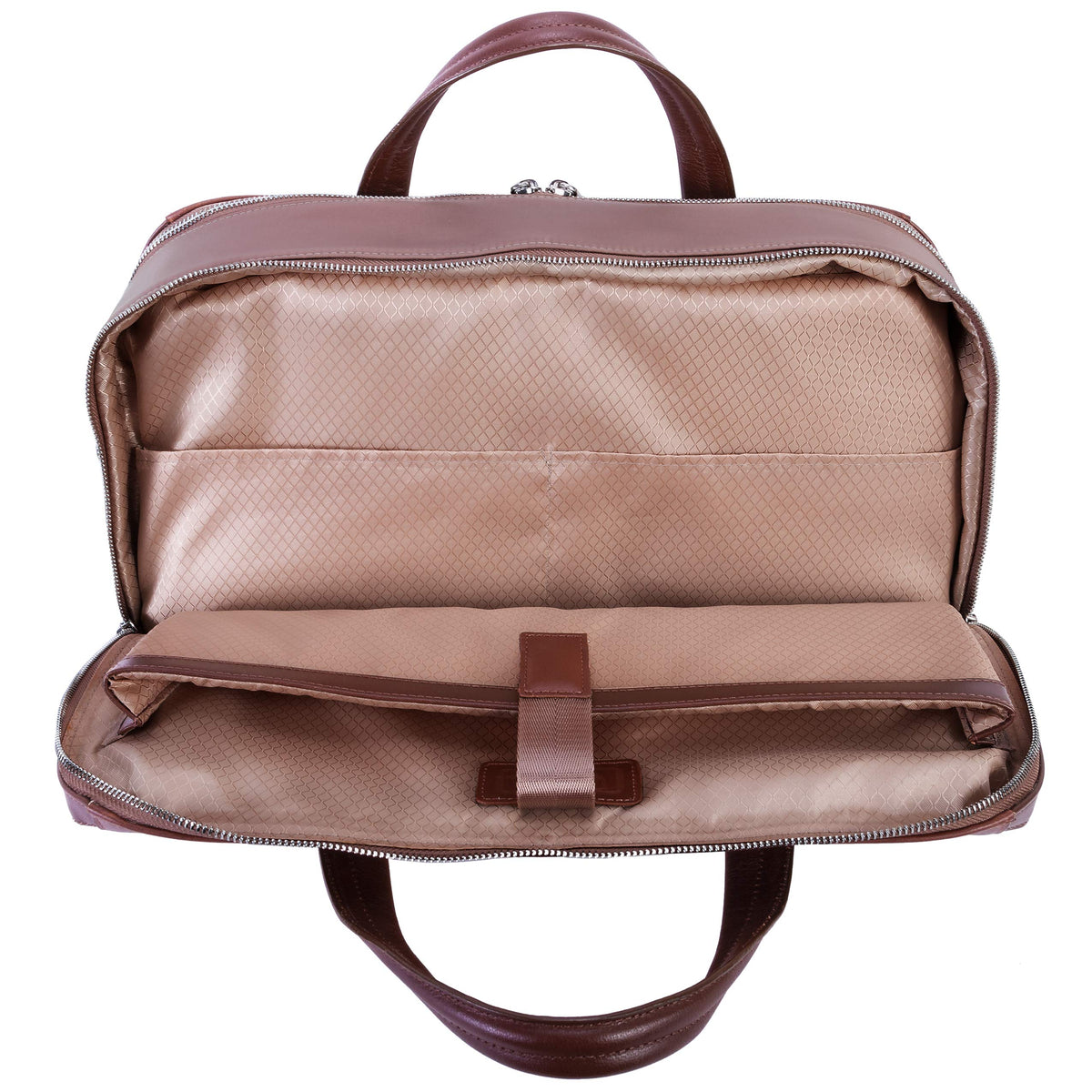 McKlein 18564 USA Harpswell 17" Nylon Dual Compartment Laptop Briefcase Khaki