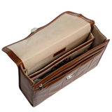 McKlein, I Series, North Park, Full Grain Cashmere Napa Leather, 15" Leather Executive Laptop Briefcase, Brown (46554)