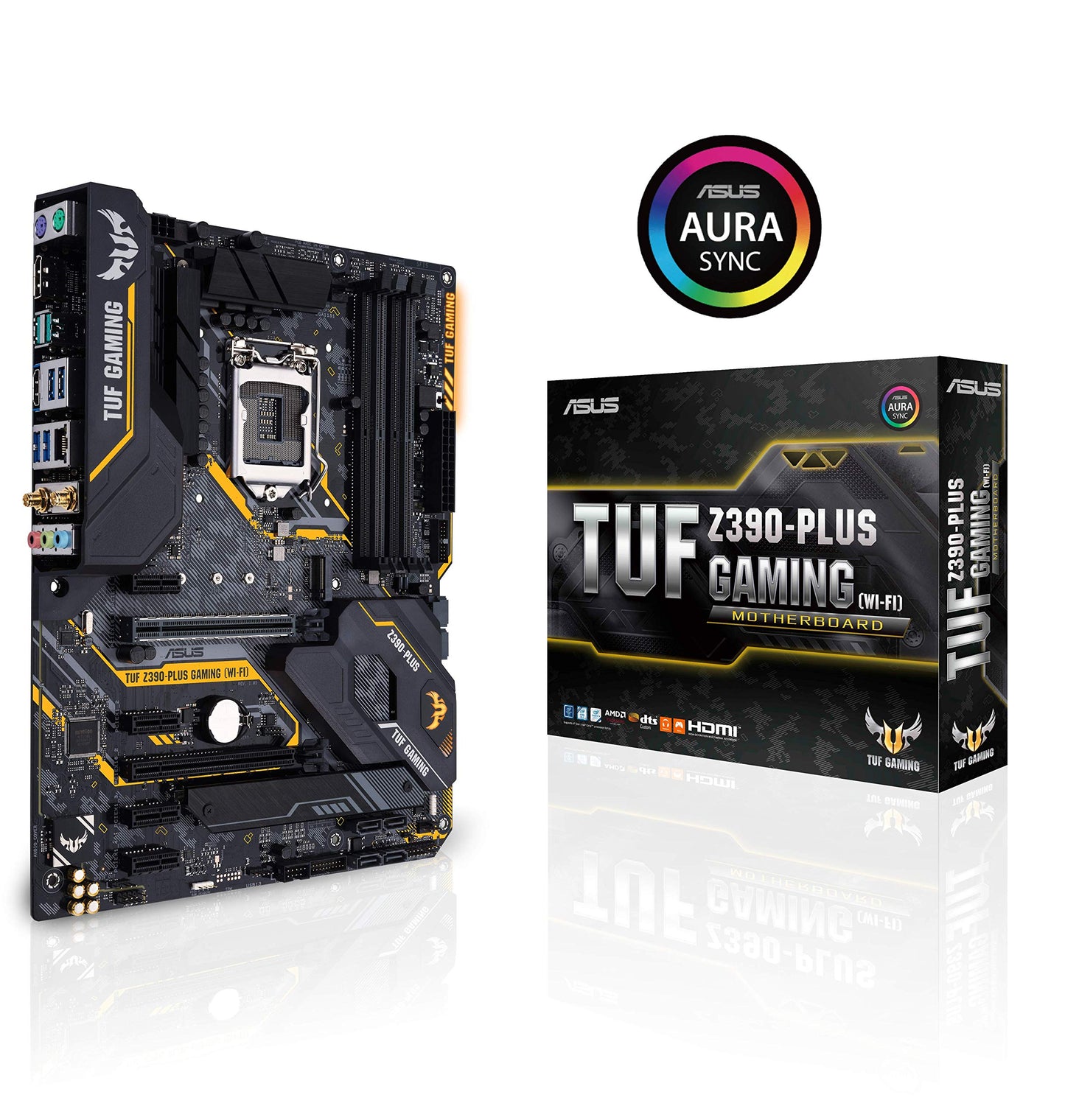 ASUS TUF Z390-Plus Gaming (Wi-Fi) LGA1151 (Intel 8th and 9th Gen) DDR4 DP HDMI M.2 Z390 ATX Motherboard 802.11ac Wi-Fi USB 3.1 Gen2