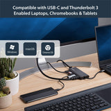 StarTech.com USB C Portable Docking Station with 4K HDMI, Ethernet, SD Reader, Power Delivery 3.0 & USB for Type C Mac & Windows Laptop (DKT30CSDHPD3)
