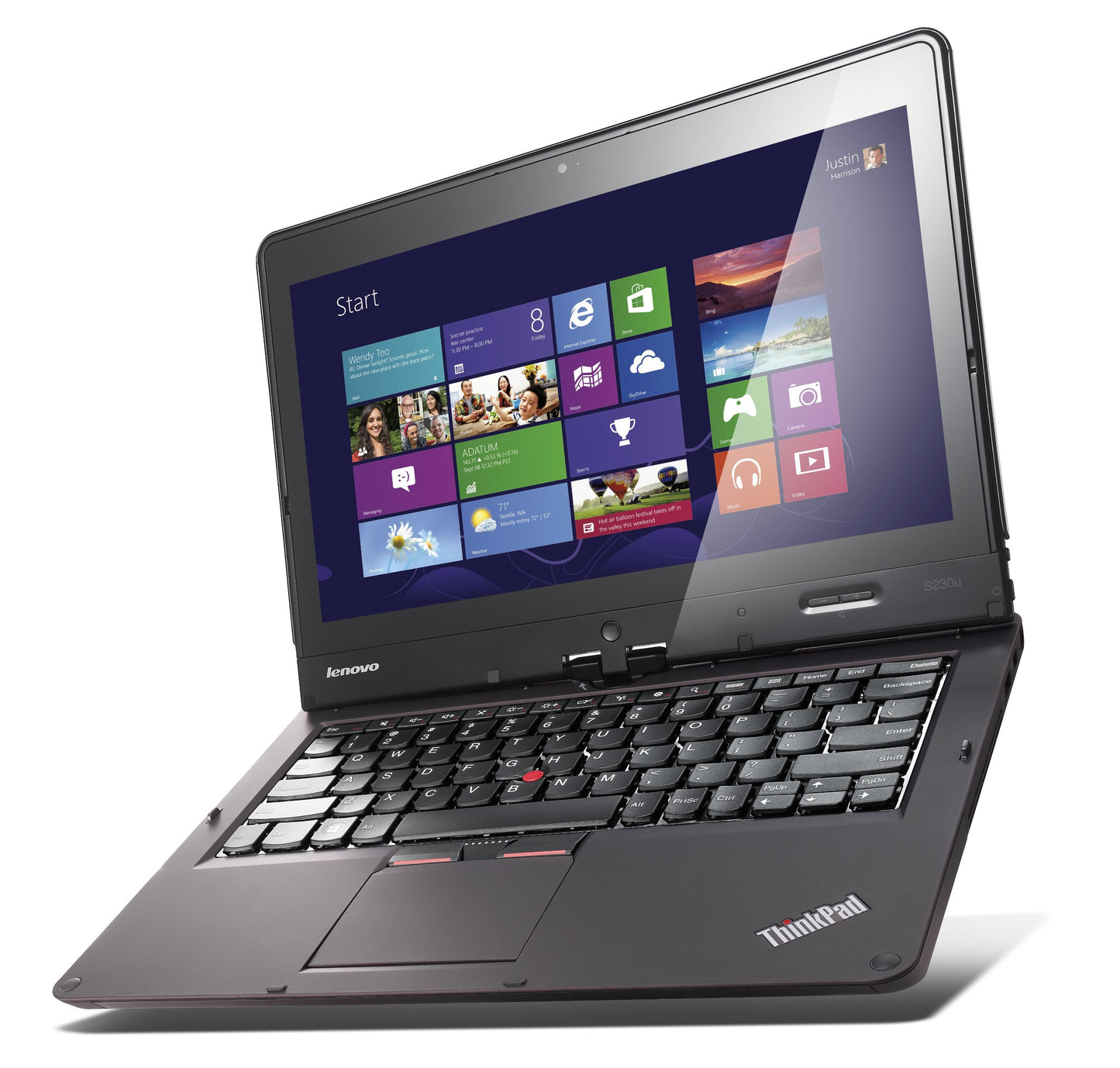 Lenovo ThinkPad Twist S230u 33476UU 12.5-Inch Convertible 2 in 1 Touchscreen Laptop (1.8 GHz Intel Core i5-3337U Processor, 4GB DDR3, 500GB HDD, 24GB SSD, Windows 8 Pro) Black